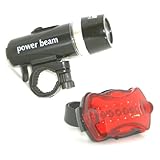 Front & Back - Bike Lights Safety Flashing Bright Long Lasting LED's (Set of 2)