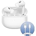 Xiaomi Buds 3T Pro (Gloss White) con cavo USB-C 1m, Connessione Bluetooth 5.2, Cancellazione del Rumore fino a 40dB, Ricarica
