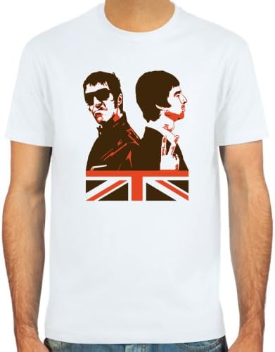 T-shirt Liam & Noel Gallagher ::: Colour: skyblue, sand or white ::: Sizes: S-XXL (Britpop)