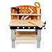 Produktbild Kledio Werkbank Kinder aus Holz FSC 100%, Kinderwerkbank ist 14-teilig und inkl. Kinderwerkzeug, Spielzeug für Kinder ab 3 Jahren Geeignet