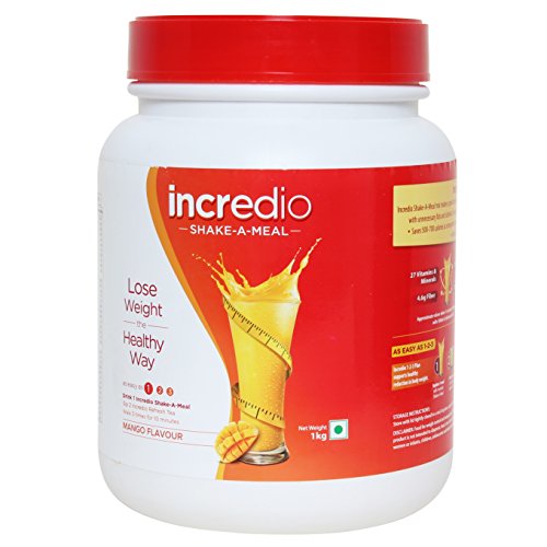 Incredio Shake-A-Meal Meal Replacement Shake with 27 Essential Vitamins and Minerals for Weight Management (Mango) - 1Kg RS.1099 (49.00% Off) - Amazon