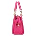 Fashion Ladies Chain Handbag Square Candy Color Vintage Leather Totes Rose
