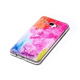 FESELE Silikon Handy Hülle für [Samsung Galaxy J5 2016], Durchsichtig Ultradünn TPU Handytasche für Samsung Galaxy J5 2016 Bunt Malerei Muster Transparente Schutzhülle Weiches Silikon Tasche Hüllen Rückschale Schutz Tasche TPU Crystal Clear Case Etui Bumper Kratzfeste Stoßdämpfend für Samsung Galaxy J5 2016 + Blau Eingabestift Stylus Touch Pen- Bunt Malerei - 3