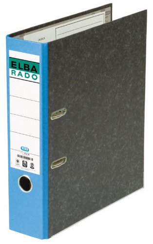ELBA 100555312 Ordner "rado Wolkenmarmor" | 1 Stück | A4 | breit | 80 mm | Recycling | Standard-Ordner | blau