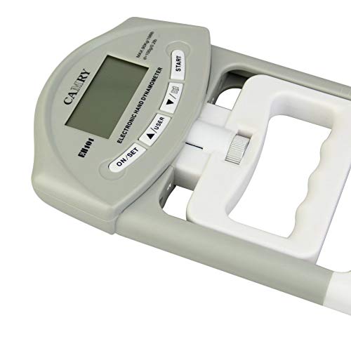 Pinmaoo Electronic Hand Grip Strength Dynamometer Meter Auto Capturing Hand Grip Power Device Large LCD Screen Capturing (Gray)