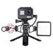 Produktbild XuBa GP-1 GoPro Vlogging Setup Halterung mit 2 Cold Shoe Mikrofonstativ-Adapter für GoPro Hero 7 6 5 Sjcam EKEN Yi 4K Kameras