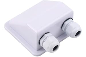 ihreesy Glándula de Entrada de Cable Solar Doble Placa de Entrada de Cable Carcasa de Entrada de Cable Doble Impermeable Caja de Conexiones Solar de Techo para Barco Yate Autocaravana