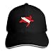 Produktbild errterfte Sea Turtle Shaped Scuba Dive Flag 100% Cotton Baseball Cap Plain Low Profile Hat Fashion Trucker Personalized Hat Comfortable Adjustable