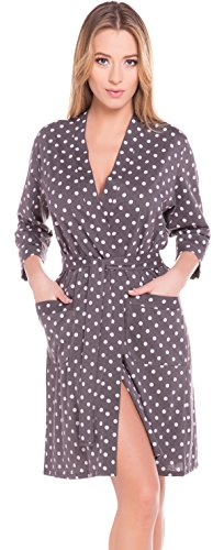 Italian Fashion IF Bata en Algodón Mujer N2GR1 (Rosa, L)