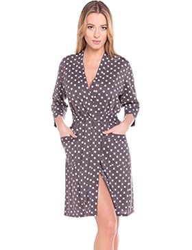 Italian Fashion IF Damen Morgenmantel Negra