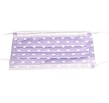 Material: textil no tejido. ZUMUii Butterme - Paquete de 20 mascarillas médicas quirúrgicas Desechables Estampada de Textil no Tejido con sujeción a Las Orejas y Filtro de Polvo, Morado