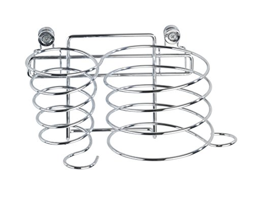 WENKO 22220100 Haartrocknerhalter und Glätteisenhalter Classic, Stahl, 20 x 12 x 12 cm, Chrom - 3