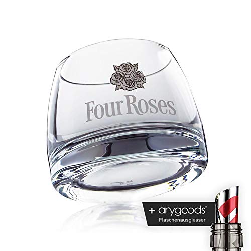Four Roses Bourbon de whisky cristal/Diseño Vasos de cóctel gastro bar decoración + Botella vertedor