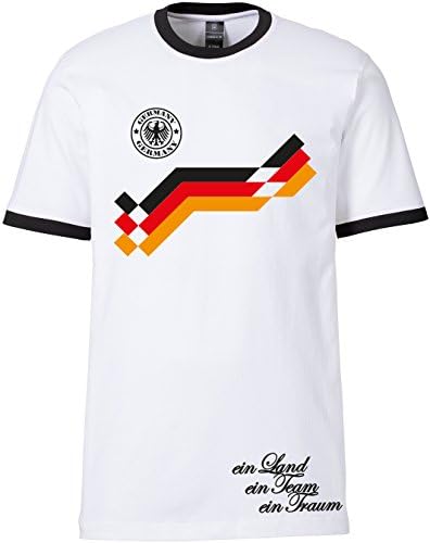 Luckja EURO 2016 Germany Retro Jersey Name and Number Print 10 Men's T-Shirt - White - XX-Large