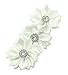 Demarkt Infant Kids Children's Headband Elastic Cute 3 Flowers Decorative Hairband with Pearls Crystal Diamentes White Hair Accessories Baby Girls'