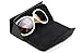 Produktbild TKSTAR Damen Herren Brillenetui Sonnenbrille schützende Reißverschluss Hard Case,tragbare Faltbare Brillenetui,Sonnenbrillen Box,Dreieck Falten Flat Kreatives Design Falten Fässer Gläser GB01 Schwarz