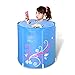 Produktbild FACAI888 Gepolsterte gesteppte Faltwanne Badfass erwachsene aufblasbare Wannenwanne Badfass , blue , 65*65cm