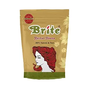 BRITE HERBAL HENNA | 200 GRAMS | HENNA FOR HAIR | 100 % PURE & NATURAL | HERBAL HENNA | NO PPD |