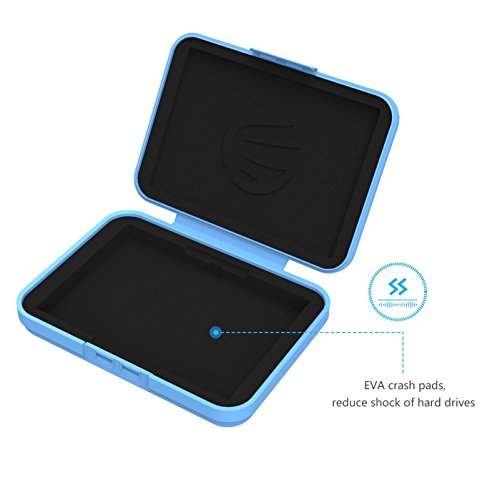 ORICO PHX-35 3.5 Zoll Schutz Kasten/ Aufbewahrungstasche Festplatte Schutztasche für 3,5″ HDD SSD PATA/SATA (Blau) - 3
