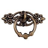 Hardware de manija de muebles - TOOGOO(R) Hardware de empunadura de anillo de muebles de estilo retro de vendimia de China, bronce antiguo
