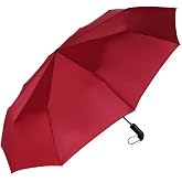 Biggdesign Moods Up Premium Burgundy Automatic Umbrella, Wind Resistant, Quick Drying, Lightweight, Sheathed