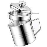 reciclaje aceite de cocina usado Hecho de acero inoxidable pulido es resistente y duradero, el filtro está hecho de acero inoxidable 304, resistente a la corrosión y resistente al calor, Fácil de limpiar, Se puede limpiar directamente a mano o en el lavavajillas