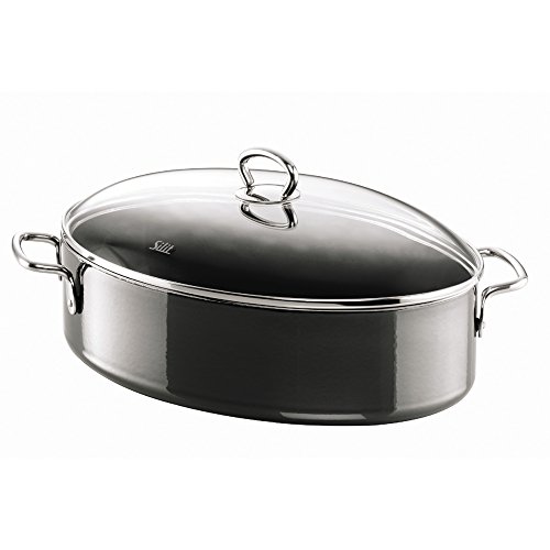 Silit Bräter oval 36×25,5×20 cm ca. 8,1l Professional Made in Germany Glasdeckel Silargan Funktionskeramik induktionsgeeignet spülmaschinengeeignet - 2