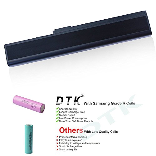 DTK® Ultra Hochleistung Notebook Laptop Batterie Li-ion Akku für Asus A32-k52 / A31-k52 / A41-k52 / A42-k52 / A31-b53 / K52l681, A52 A52f A52j K42 K42j K52 A42 Series X42 Series [Li-ion, 10.8V 4400MAH/6-cell] Notebook Battery - 3