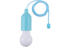 CYMWER Pociągany przewód żarówka zasilana bateriami żarówka LED lampa wisząca na sznurku (bez baterii) kolorowa żarówka LED dla dziecka lampa wisząca LED na przyjęcie urodzinowe oświetlenie wewnętrzne