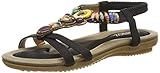  ZOEREA Sandalias Mujer Bohemia Flat Verano Sandals PU Flip-Flops de Cuero Zapatos de Mujer