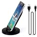 Produktbild Tonsee 3-Coils Qi drahtlose Ladegerät Stand Ladestation für Samsung Galaxy S7 S7 Edge (schwarz)