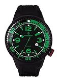 Kienzle Herren-Armbanduhr POSEIDON XL Black Pro Analog Silikon K2021173143-00260