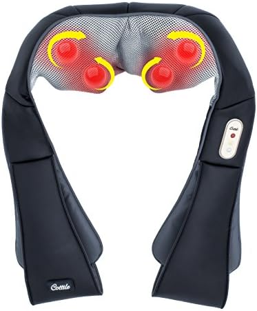Cottile Personal Shiatsu Deluxe Neck &amp; Shoulder Massager with Heat for Neck Back Shoulder Waist Leg Pain