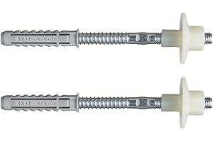 Inbagno Kit Fissaggio lavabo sospeso a Parete, M10x120 mm Include Viti e Fischer (Kit Fissaggio)