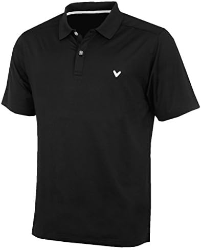 Callaway Golf Mens Performance Opti-Dri Polo Shirt - Caviar - M
