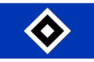 Kaiheok Flagge 3x5Ft/90x150cm Hamburger SV HSV Hoisting flaggen flagge Polyester mit zwei Metallösen - Canvas-Header und Doppelnähte - perfekt für Fliegen im Schwach wind bereich.