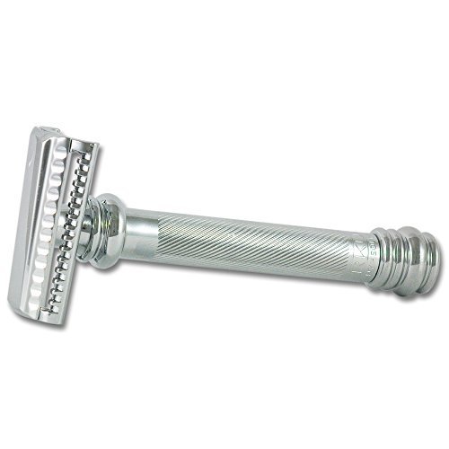 Merkur of Solingen 'Barber Pole' Slant Nickel Safety Razor 39 - No Blades Included