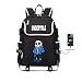 Produktbild GuiSoHn Anime Undertale Backpack Schüler Schultasche Laptop Rucksäcke Freizeittasche Daypack with USB Charging Port