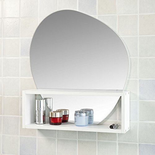 SoBuy® Design Spiegel, Wandspiegel, Badspiegel, Flurspiegel mit Ablage, FRG125-W - 5