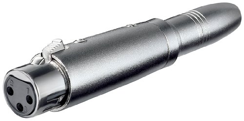 XLR Adapter 3-polig XLR Kupplung auf 6.3mm mono Kuppl.