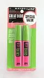 MAYBELLINE GREAT LASH MASCARA TWIN PACK VERY BLACK 101