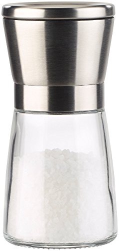 PEARL Manuelle Gewürzmühle mit Keramik-Mahlwerk, Glas und Edelstahl, 2er-Set - 3