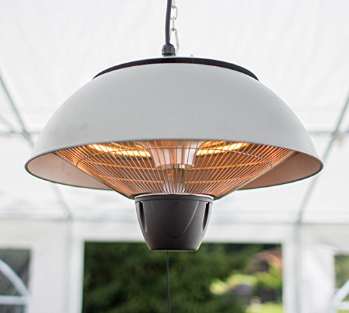 2.100 Watt Firefly Halogen-Deckenheizstrahler mit 3 Leistungsstufen und Fernbedienung