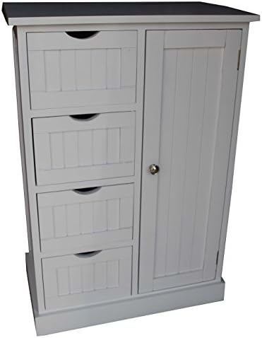 New Range of Bathroom Unit Fully Assembled Clean Lines &amp; A Crisp White Finish-4 DRAWER 1 DOOR-270218