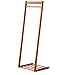 Produktbild AJZGF,Garderobe Boden Garderobe und Mantel können Gegenstände aufnehmen L-förmige Kleiderbügel verstärkt Querbalken Höhe 150 * 45 * 40cm Hutstand (Farbe : Brown)