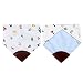 Baby Teething Bibs,Hikeren® 2 Pack Cotton Alphabet Teether Bibs Reversible 2 in 1 Baby Drool Bibs with BPA Free Silicone Chewable Teether, Baby Bandana Bibs for boys and girls