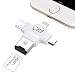 Produktbild Micro SD Card Reader, TEMPO 4 in 1 TF Card Reader with Lightning/USB/Micro USB/Type-C Connector for iPhone/iPad/Android/PC/Mac WHITE