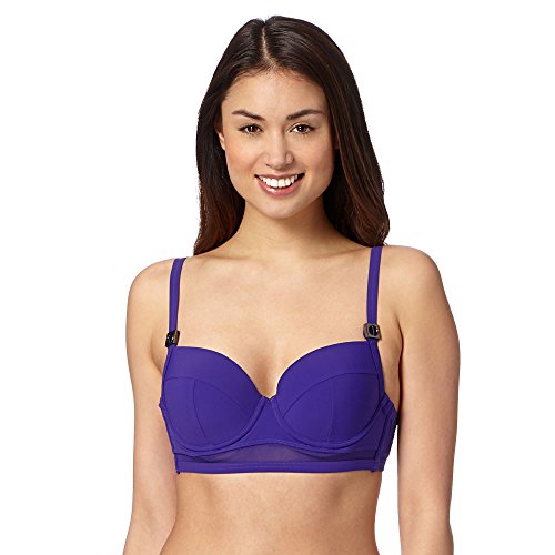 J By Jasper Conran Womens Designer Purple Mesh Underwired Bikini Top 34B
