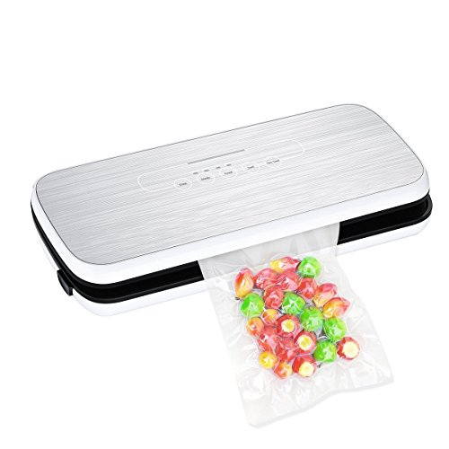 Preisvergleich Produktbild Vakuumierer, HoLife Folienschweißgerät Vakuumierer Kompakte Vakuummaschine Vakuumieren Einschweißgerät mit Folienbeutel (Silberweiß).