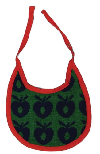Smafolk Bib with Small Apples Bib (Green, One Size)